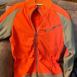 Jordan Orange and Tan Bomber Jacket
